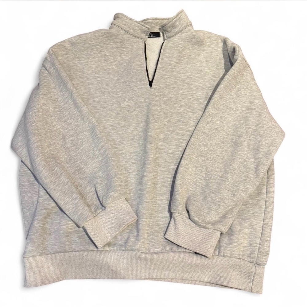 Cozy Heather Gray V-Neck Sweater